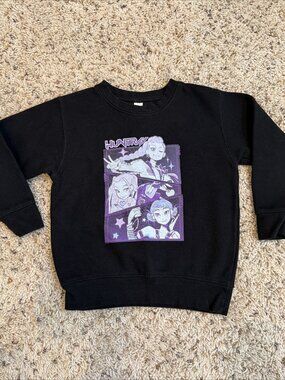 KPop Demon Hunters HUNTR/X black sweatshirt 4T